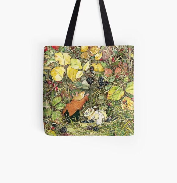 Blackberry picking All Over Print Tote Bag
