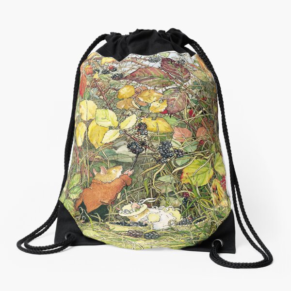 Blackberry picking Drawstring Bag