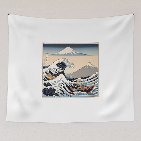 Item preview, Mount Fuji & Kanagawa Wave: Japan Touch designed and sold by Gina-Rosa.