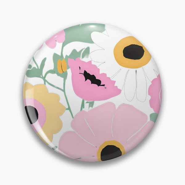 Item preview, Serene Floral Design with Roses, Daisies, and Sunflowers in Soft Pinks and Yellows designed and sold by Jasava Shop.