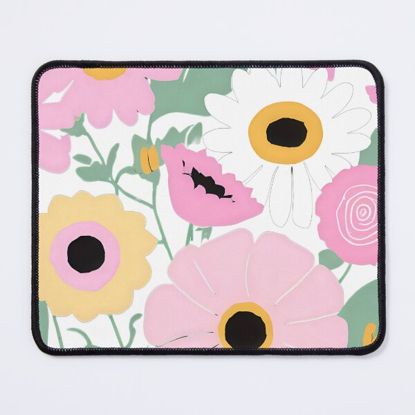 Item preview, Serene Floral Design with Roses, Daisies, and Sunflowers in Soft Pinks and Yellows designed and sold by Jasava Shop.