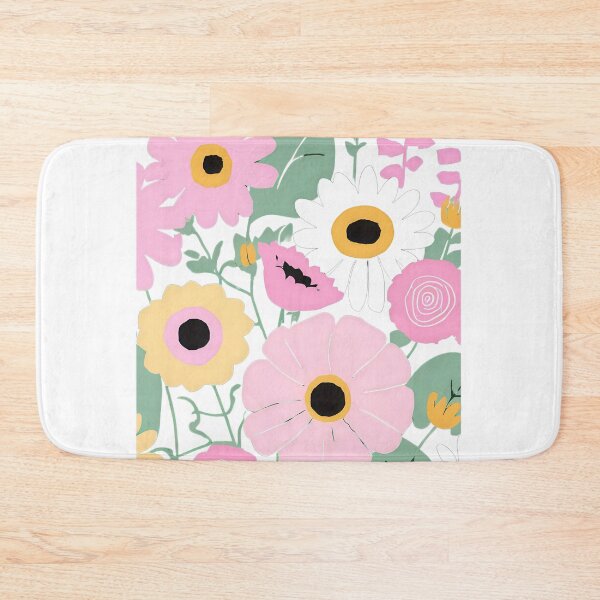 Item preview, Serene Floral Design with Roses, Daisies, and Sunflowers in Soft Pinks and Yellows designed and sold by Jasava Shop.
