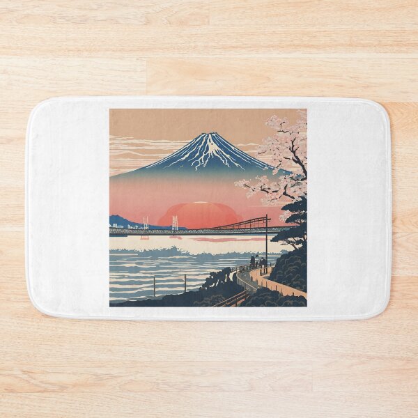 Item preview, Mount Fuji & Kanagawa Wave: Japan Touch designed and sold by Gina-Rosa.