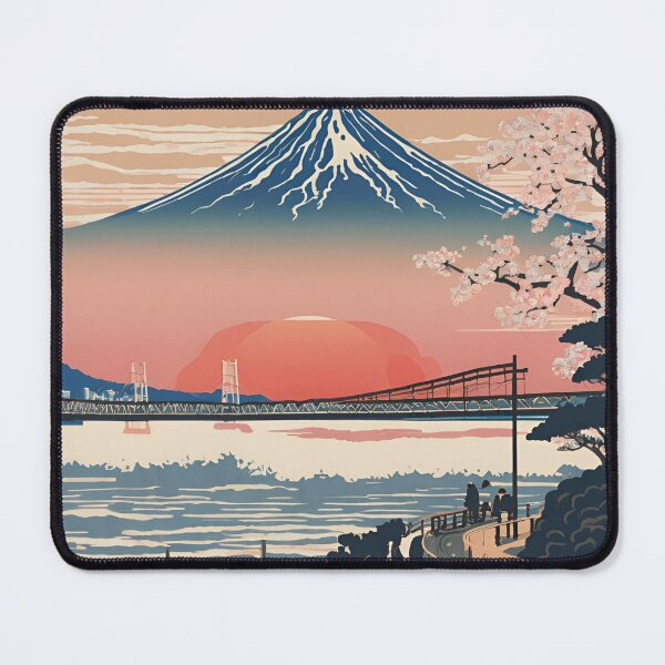Item preview, Mount Fuji & Kanagawa Wave: Japan Touch designed and sold by Gina-Rosa.