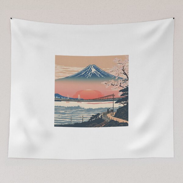 Item preview, Mount Fuji & Kanagawa Wave: Japan Touch designed and sold by Gina-Rosa.