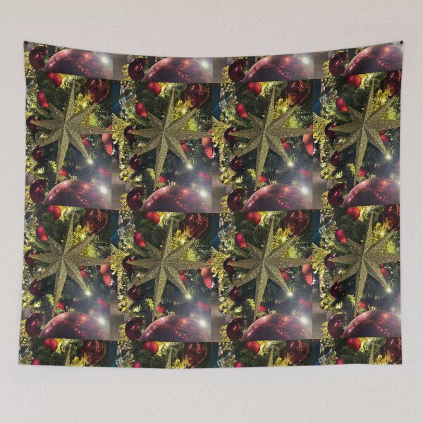 Item preview, Christmas Star Shining Among Baubles Aglow designed and sold by Jessie Williams.