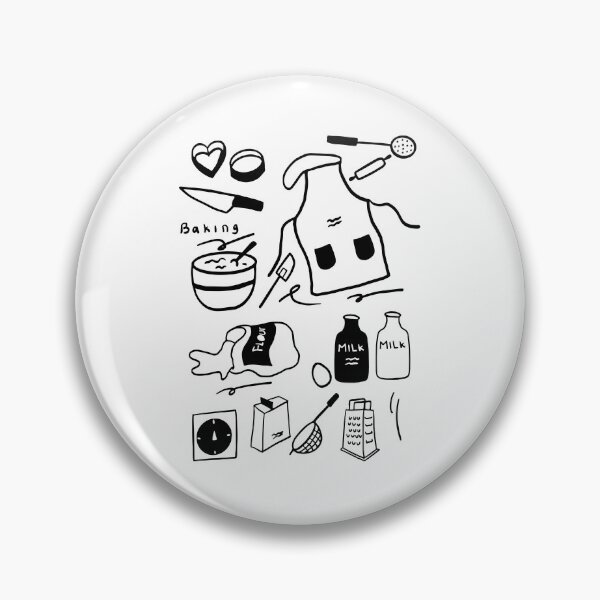 Item preview, Cute Baking Essentials: Black & White Illustration Set designed and sold by RM-Journey.