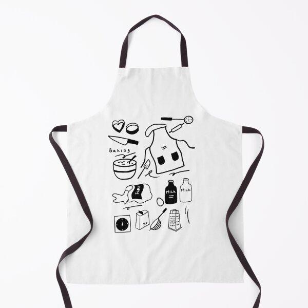 Item preview, Cute Baking Essentials: Black & White Illustration Set designed and sold by RM-Journey.