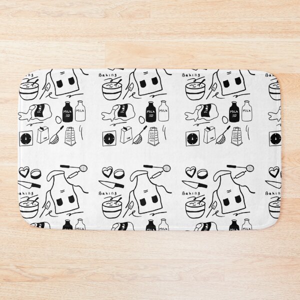 Item preview, Cute Baking Essentials: Black & White Illustration Set designed and sold by RM-Journey.