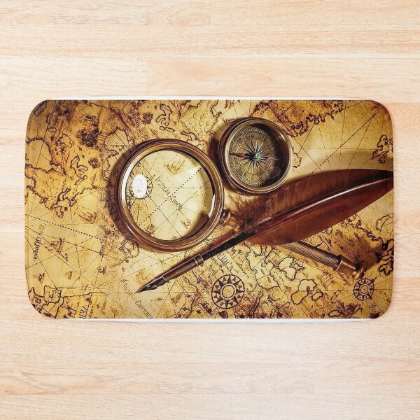 Item preview, Vintage Map and Compass  designed and sold by momosstyle.
