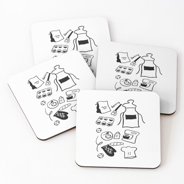 Item preview, Baking Bliss: Black & White Doodle Collection designed and sold by RM-Journey.