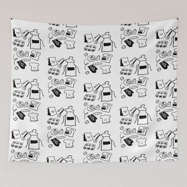 Item preview, Baking Bliss: Black & White Doodle Collection designed and sold by RM-Journey.