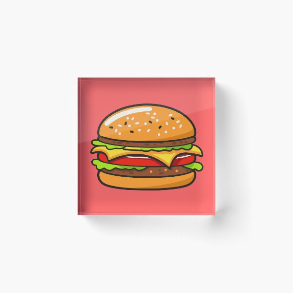 Item preview, Burger Neon Pink Background designed and sold by SimplyPsycho.