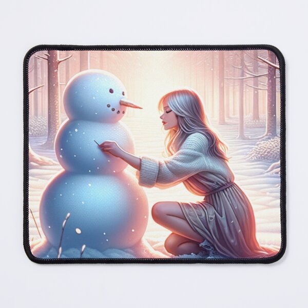 Item preview, Winter Serenity: Snowman Art in Magical Forest designed and sold by NangKittipong.