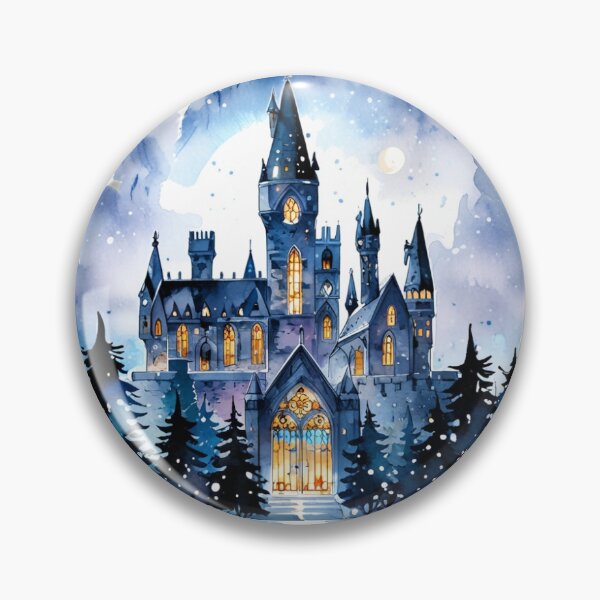 Item preview, Magical Blue Winter Castle Sticker designed and sold by pelzolga.
