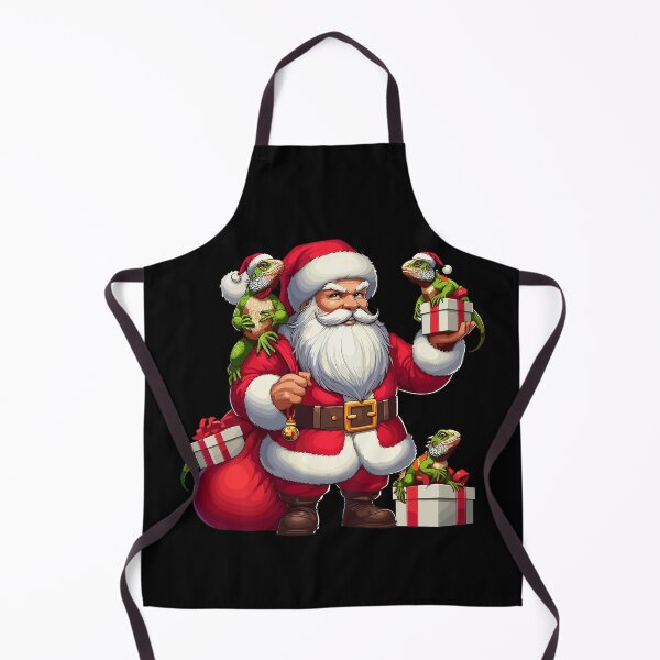 Item preview, American Santa Claus Holding Iguana Present Xmas designed and sold by Artistoos.