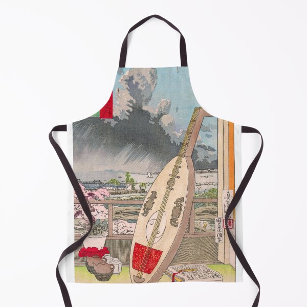 Item preview, View of Sumida River with Biwa by Kobayashi Kiyochika designed and sold by Kina-design.