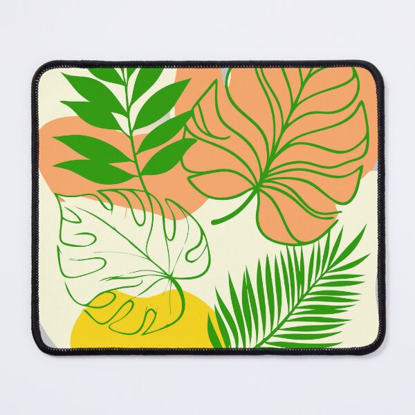 Item preview, Abstract Palm Leaves with Soft Pastel Blobs designed and sold by VikArtStudio.