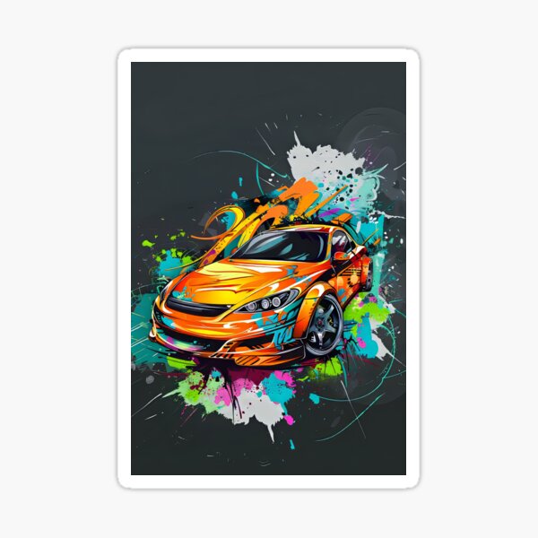 Item preview, Graffiti-Style Automotive Art: Vibrant and Dynamic designed and sold by Peter's Big Shop.