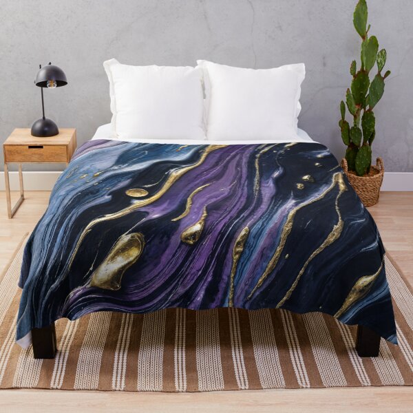 Item preview, Luxury Midnight Cosmic Gold Ripple designed and sold by avperth.