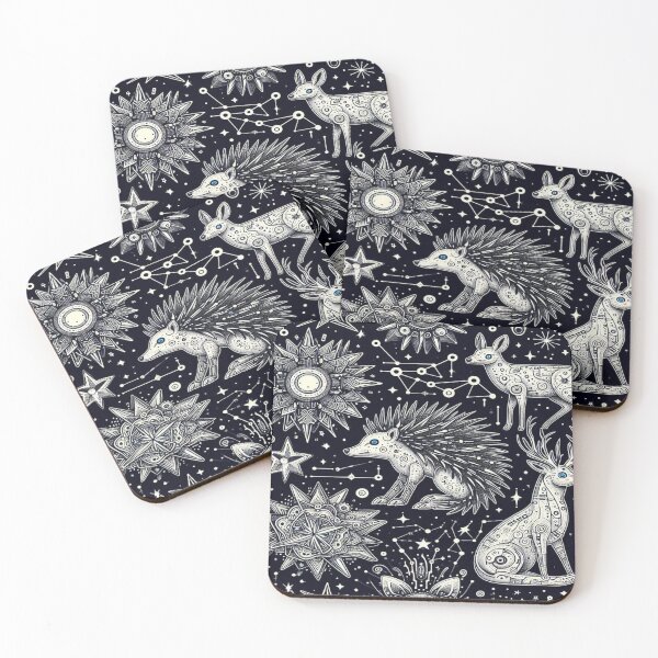 Item preview, Cybernetic Hedgehogs and Galactic Deer with Starburst Trails designed and sold by Imaginarium of Chaos falcon88 .