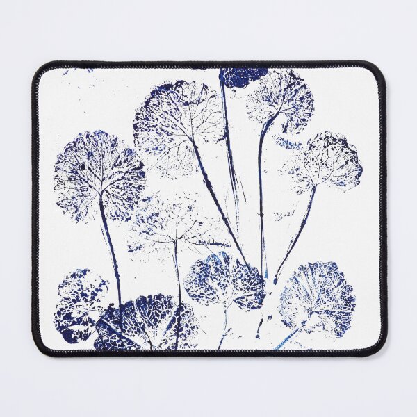 Item preview, Navy blue leaves designed and sold by ColorandColor.