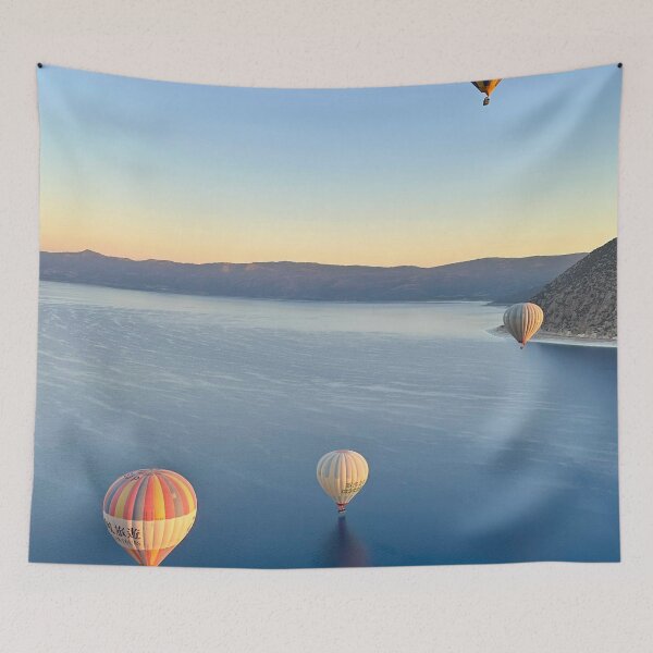 Item preview, Serene Hot Air Balloons Over Tranquil Waters at Sunrise designed and sold by asun5.