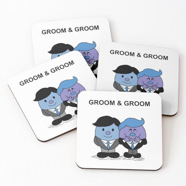 Item preview, Mr and Mr Groom and Groom Wedding Mr. Men Gay LGBT designed and sold by Scat the cat.