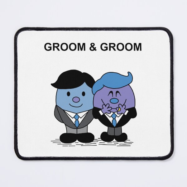 Item preview, Mr and Mr Groom and Groom Wedding Mr. Men Gay LGBT designed and sold by Scat the cat.