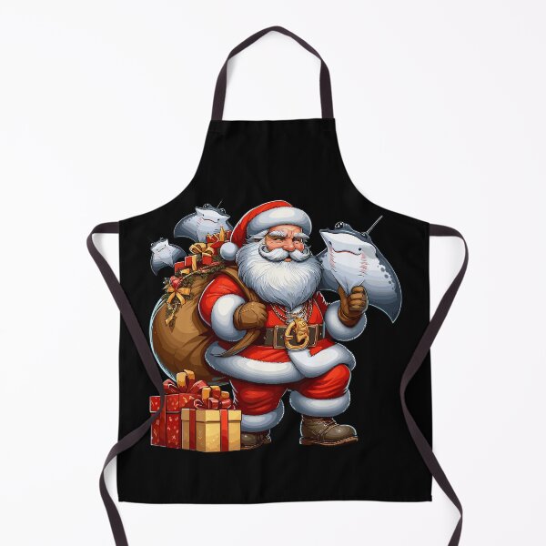 Item preview, American Santa Claus Holding Manta Ray Present Xmas designed and sold by Artistoos.