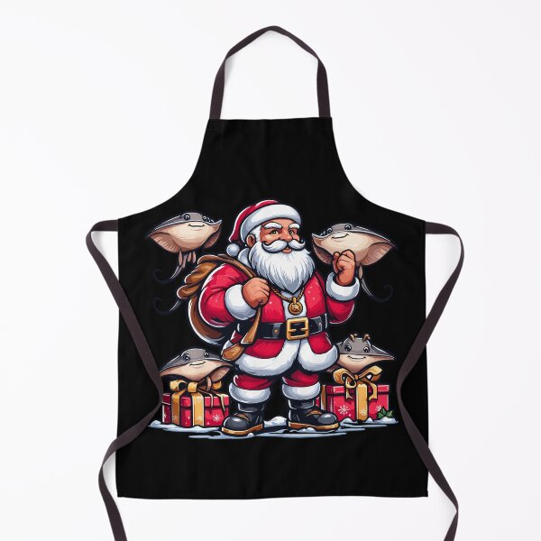 Item preview, American Santa Claus Holding Manta Ray Present Xmas designed and sold by Artistoos.