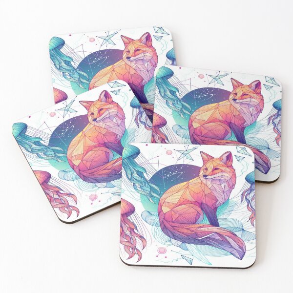 Item preview, Futuristic Foxes and Ethereal Jellyfish with Abstract Vapor Trails designed and sold by Imaginarium of Chaos falcon88 .