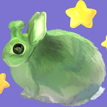 Artwork thumbnail, Alien Green Rabbit by RabbitndGlasses