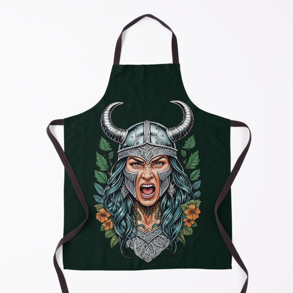 Item preview, Valkyrie Viking Female Warrior retro vintage ornamental design designed and sold by BorgSpareParts.