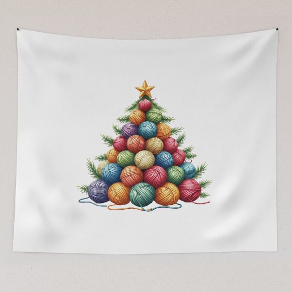Item preview, Christmas tree made of yarn balls designed and sold by jkrphoto.