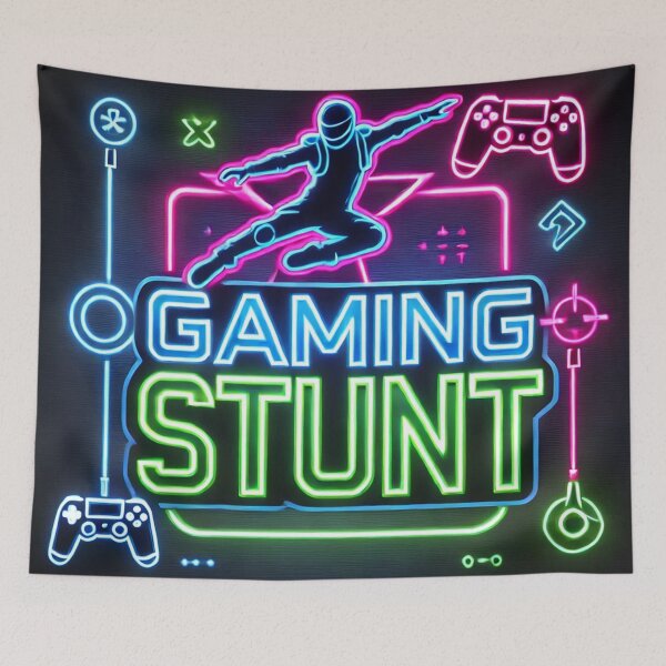 Item preview, Gamingstunt Neon Logo designed and sold by graphicbidu.