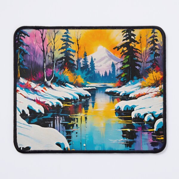 Item preview, Frozen Christmas Adventure Beside the Icy Lake designed and sold by GrizzlyCollective.