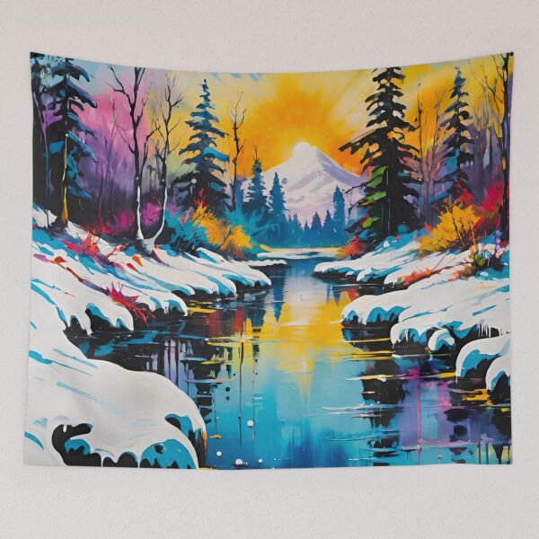 Item preview, Frozen Christmas Adventure Beside the Icy Lake designed and sold by GrizzlyCollective.