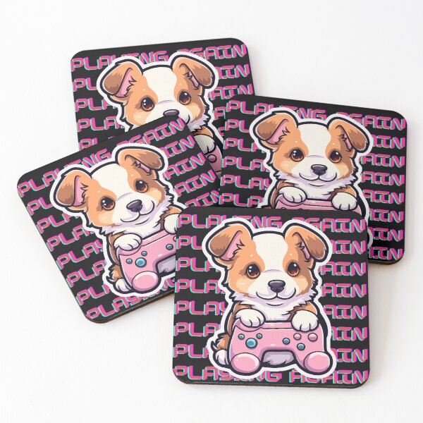 Item preview, Playing again, Super Kawaii Puppy Gamer designed and sold by LWOI.