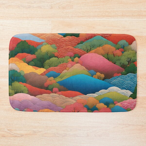 Item preview, Vibrant Multicoloured Landscape with Flowing Hills designed and sold by RaiyaTees.