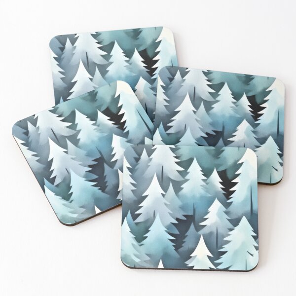Item preview, wintery pine forest designed and sold by Garrulus glandarius.