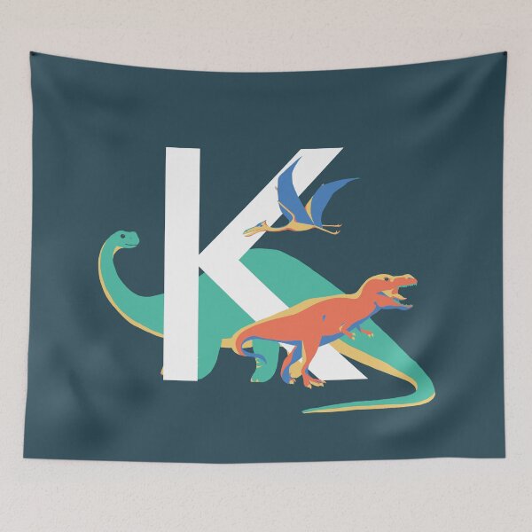 Item preview, Dinosaurs - Personalised K, Monogram, Initial, Name, Letter designed and sold by Nemki.