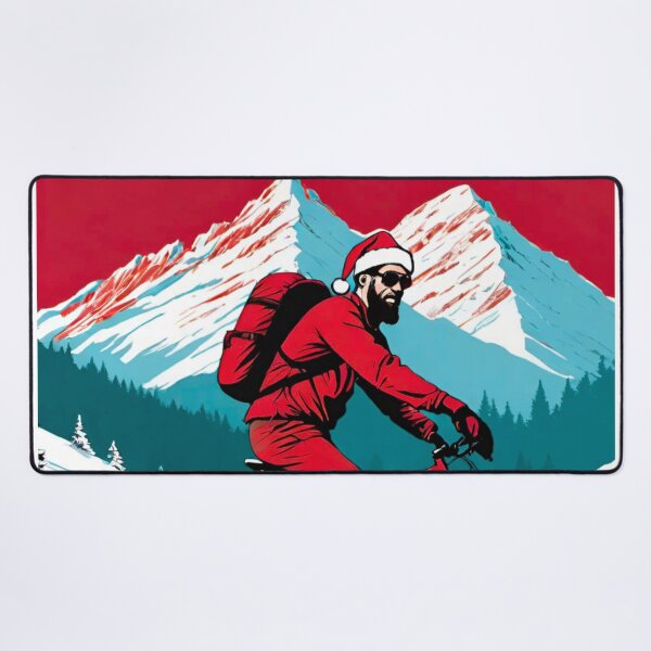 Item preview, Frozen MTB Ride in Christmas Clothes designed and sold by GrizzlyCollective.