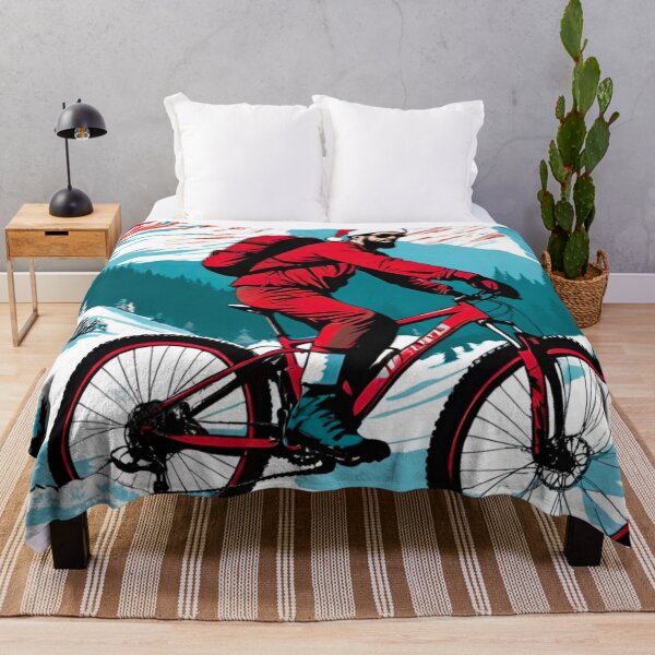 Item preview, Frozen MTB Ride in Christmas Clothes designed and sold by GrizzlyCollective.