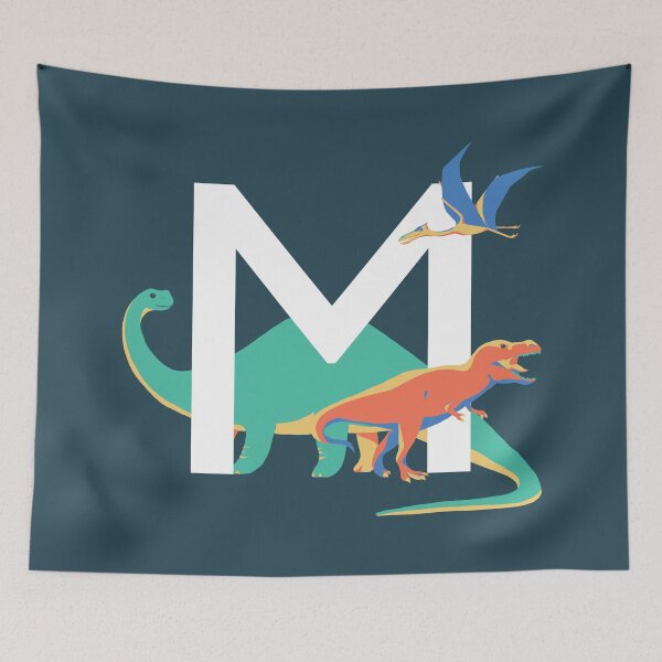 Item preview, Dinosaurs - Personalised M, Monogram, Initial, Name, Letter designed and sold by Nemki.