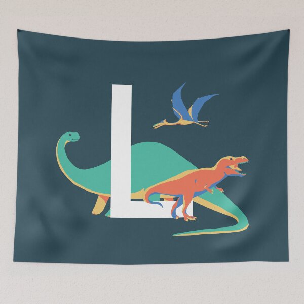 Item preview, Dinosaurs - Personalised L, Monogram, Initial, Name, Letter designed and sold by Nemki.