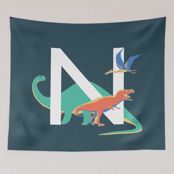 Item preview, Dinosaurs - Personalised N, Monogram, Initial, Name, Letter designed and sold by Nemki.