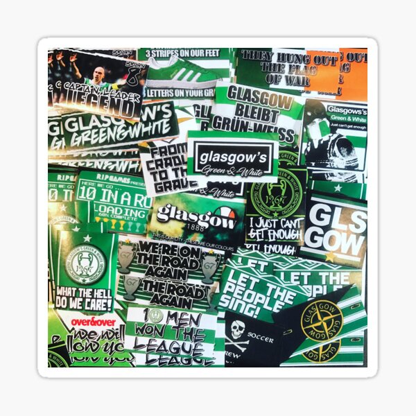 Glasgow Celtic - Green & White - GLSGOW -The Fields of Athenrye -GCFC ULTRAS 100+ Stickers Sticker