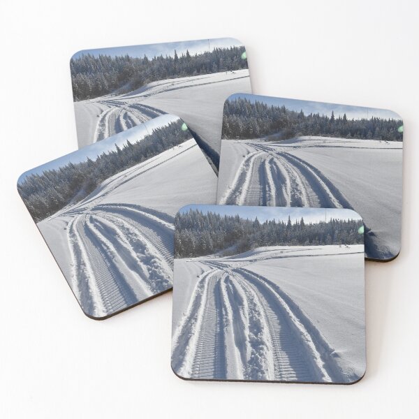 Item preview, A snowmobile track in a field designed and sold by Claude Laprise.