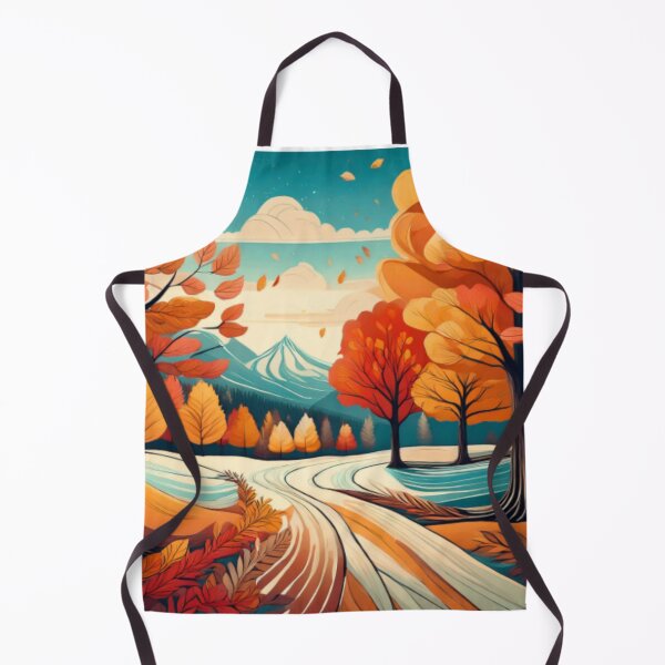 Aperçu de l'œuvre Paysage d'automne animé avec une route sinueuse créée et vendue par RaiyaTees.